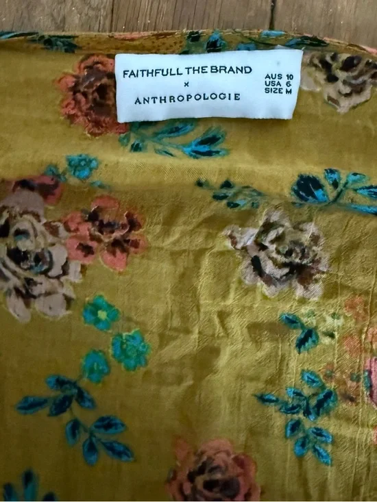 Floral Wrap Maxi Dress in Mustard Yellow - Picture 2 of 4